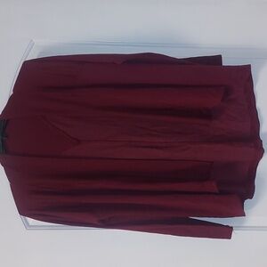 Active Life Dark Garnet Open Front Active Wear Cardigan Sz XL